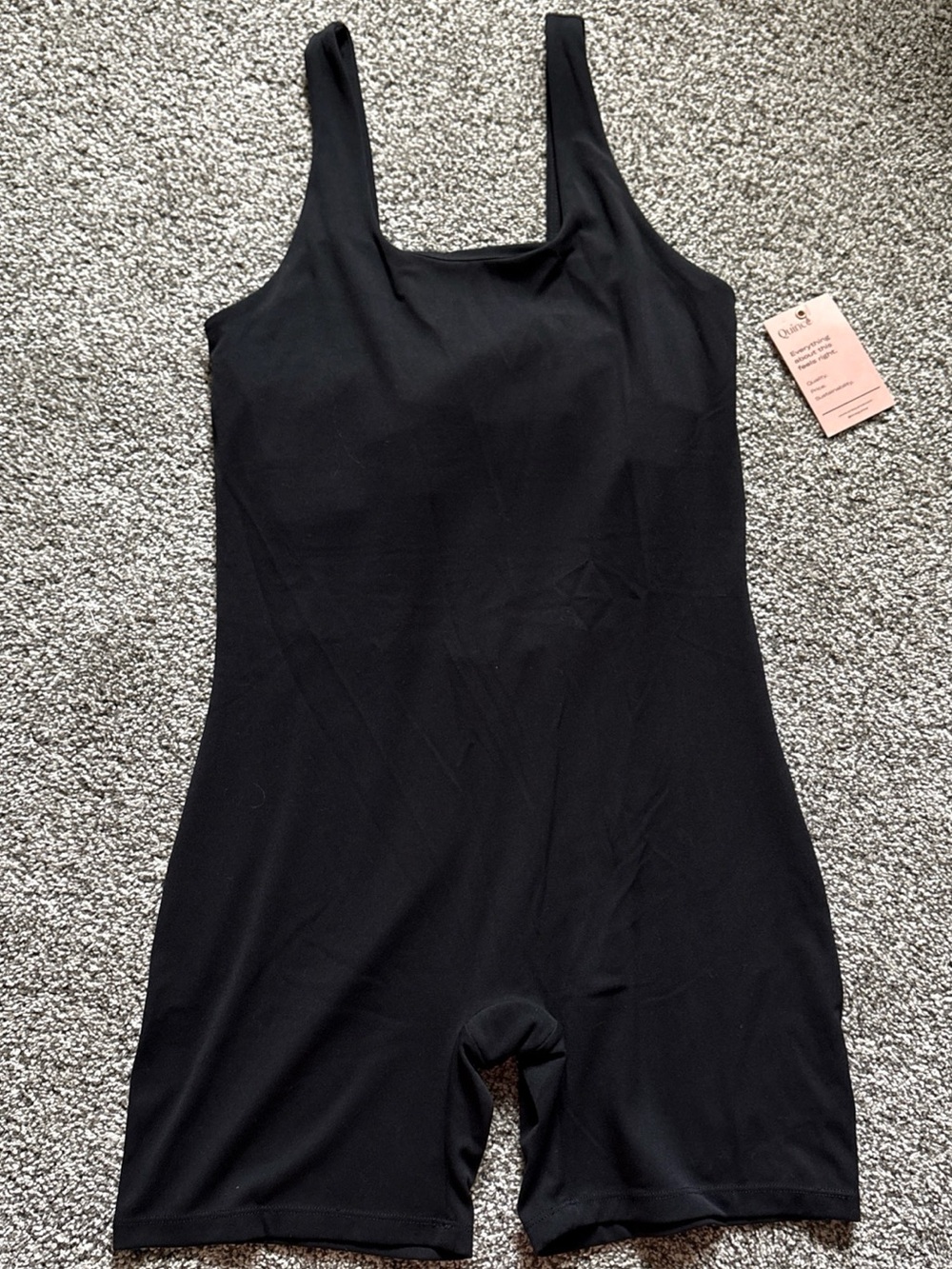NWT Quince Women's Ultra-Form Short Jumpsuit Black Medium M